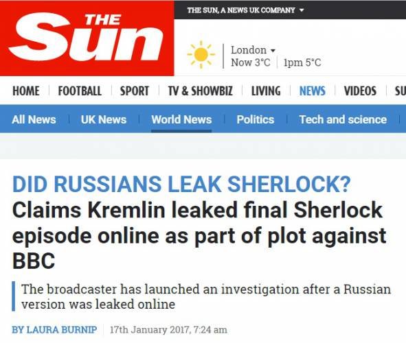Click to enlarge Putin leak hack Sherlock Holmes BBC