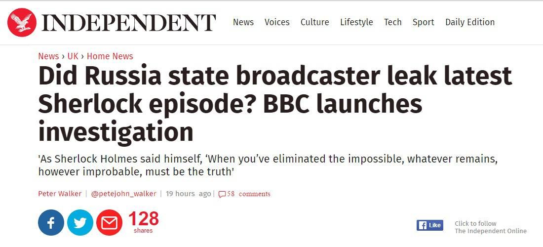 BBC investigation Putin leak Sherlock Holmes