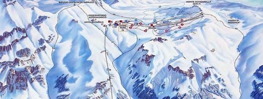 Gran Sasso ski area map