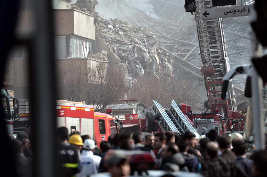 Click to enlarge Collapsed building