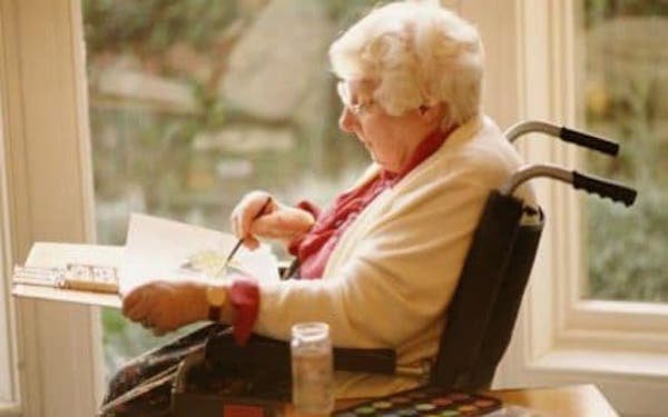 Click to enlarge elderly woman wheelchair