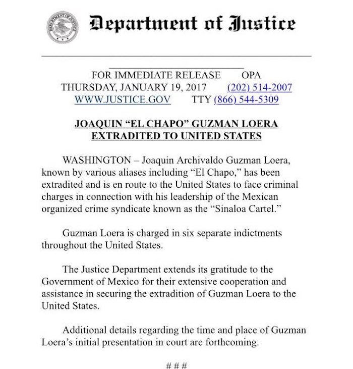 El Chapo DOJ