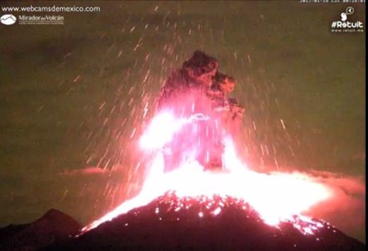 Colima eruption Jan 2017