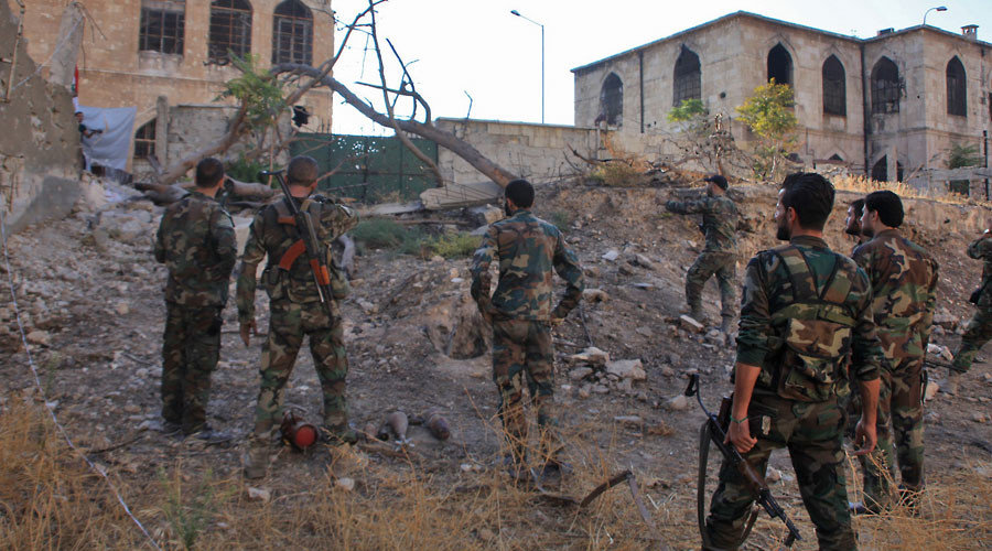Syrian soldiers in Aleppo