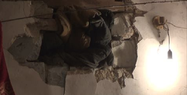Donbass house bombarded