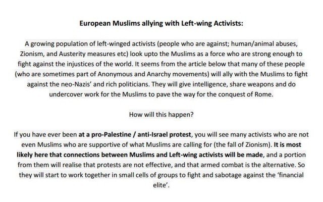 Click to enlarge muslims and left wing activists