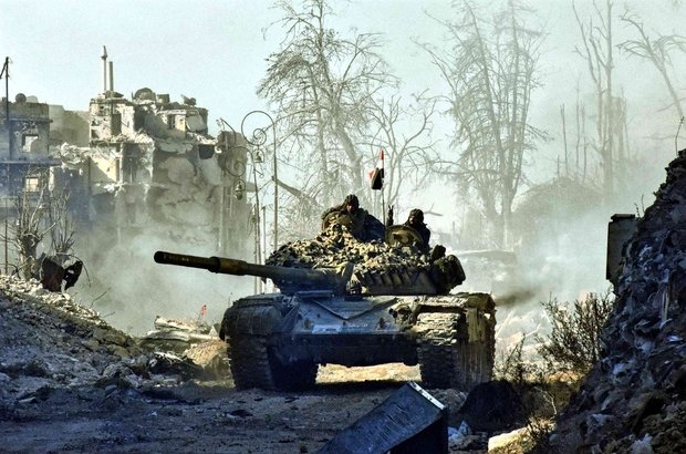 Click to enlarge Syrian army tank
