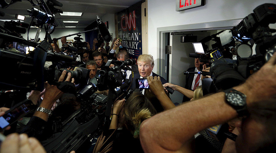 Click to enlarge Donald Trump reporters media