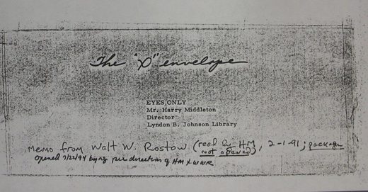 Walt Rostow’s “‘X’ Envelope”