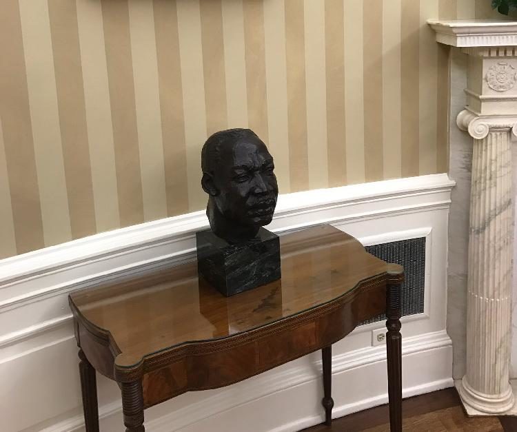 Click to enlarge bust of civil rights icon Martin Luther King, Jr.