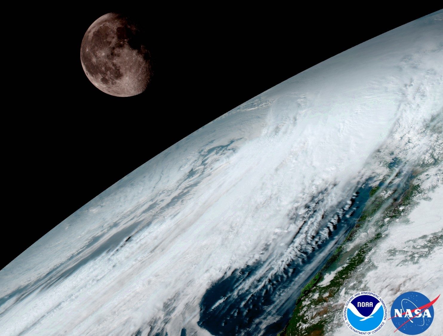 NOAA GOES-16 satellite image
