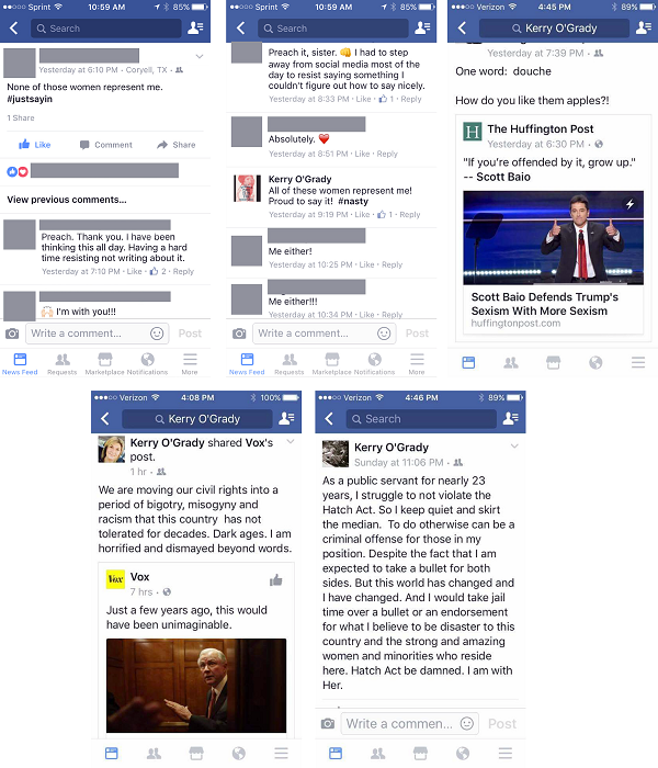 Click to enlarge Kerry O'Grady facebook posts