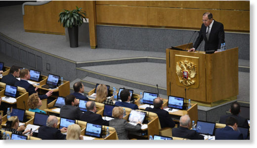 lavrov speaking at duma