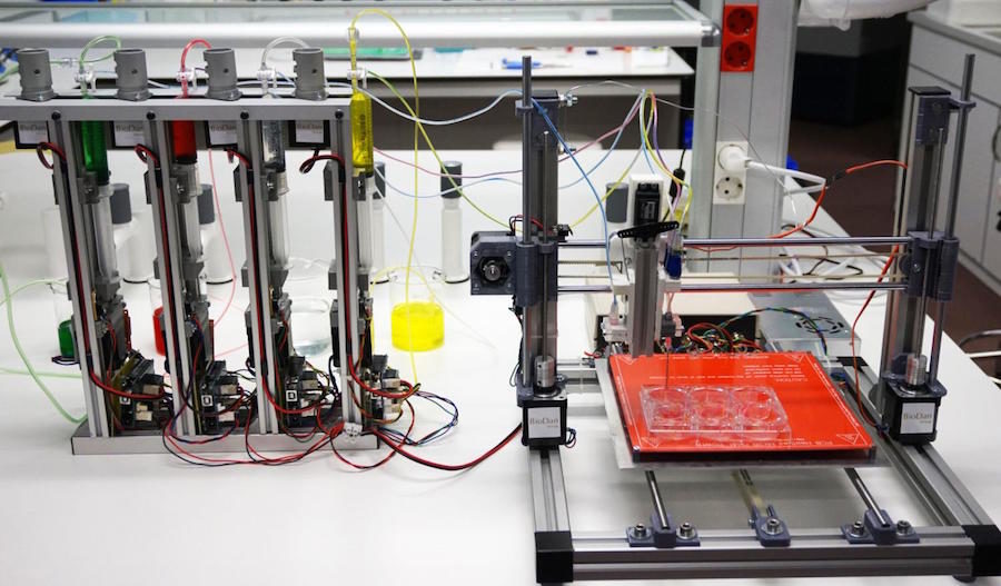 Click to enlarge 3D bioprinter prototype