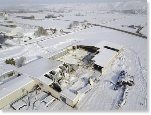 The Partners Produce facility in Payette, Idaho, collapsed under the weight of snow. 