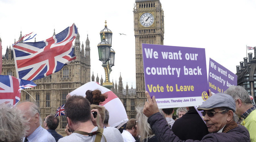Protesters in London
