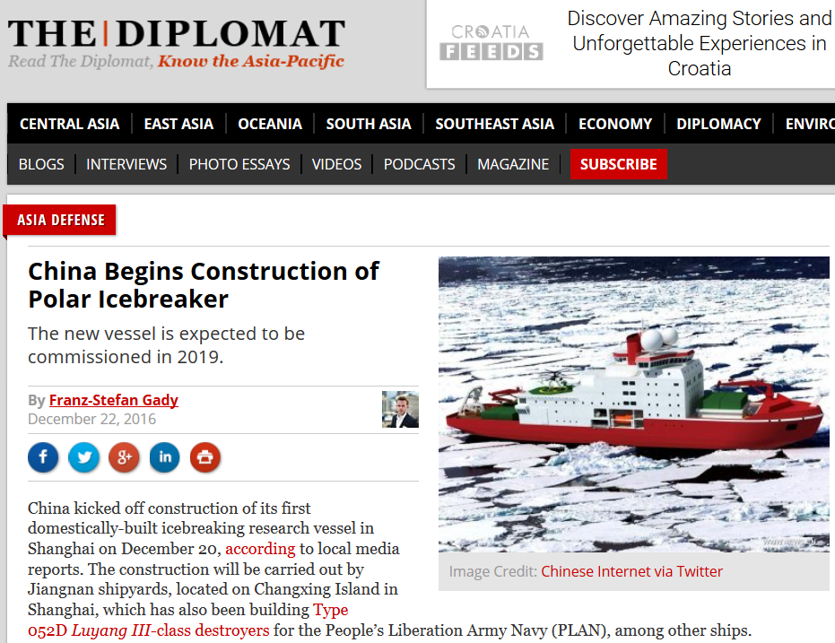 China Building Icebreakers
