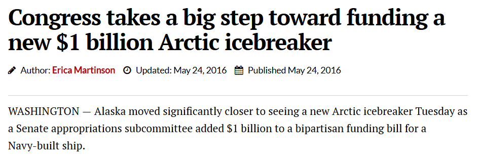 Click to enlarge US Plans for Icebreakers