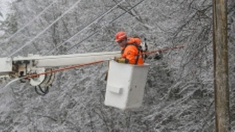 Click to enlarge ice storm damage in Canada