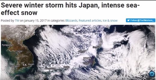 snow storm in Japan