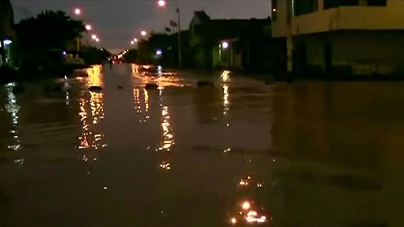 Click to enlarge Torrential downpours caused rivers to overflow in central Bolivia and southern Peru