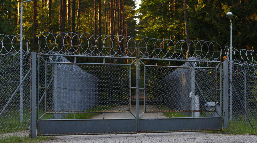 military area in the forest in Poland