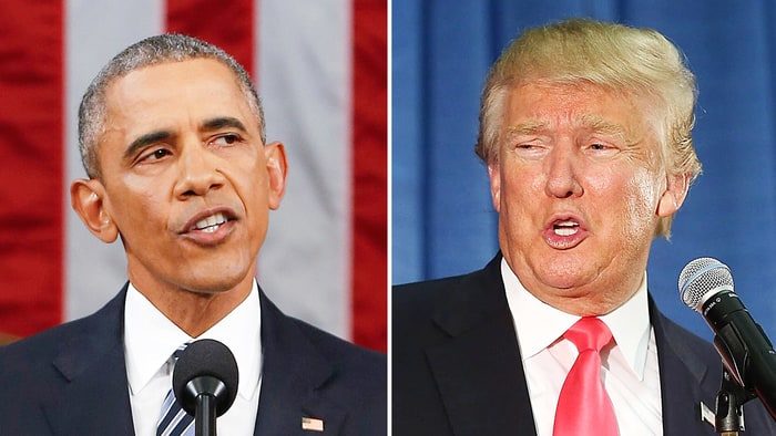 Barack Obama y Donald Trump