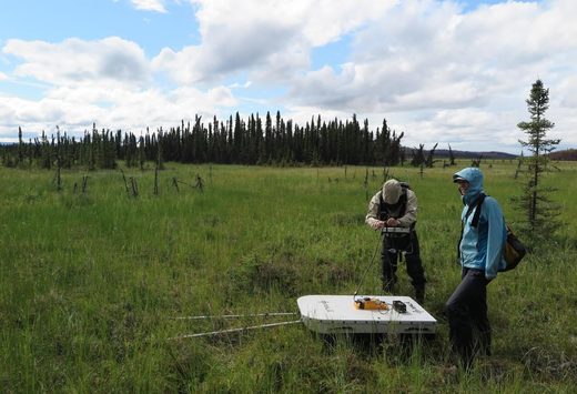 Click to enlarge permafrost survey in Alaska