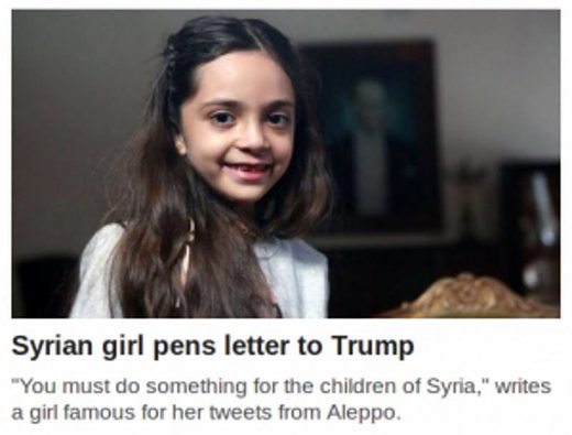 Click to enlarge syrian girl tweet color revolution