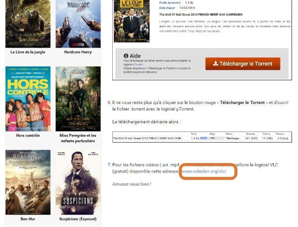 Click to enlarge Torrent9’s help page