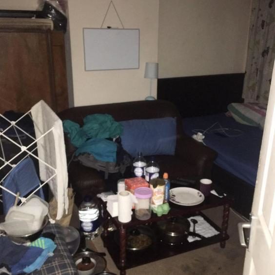 Cramped The living conditions