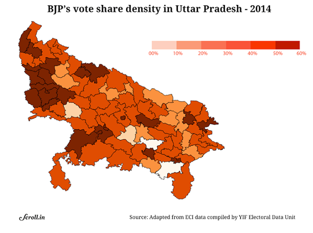 Click to enlarge BJP vote share