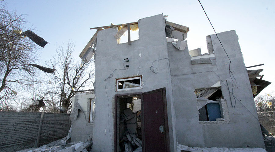 Makeevka donbass shelling house