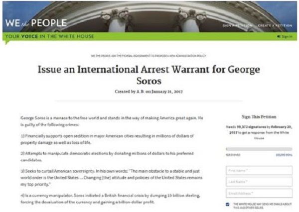 Click to enlarge soros arrest petition