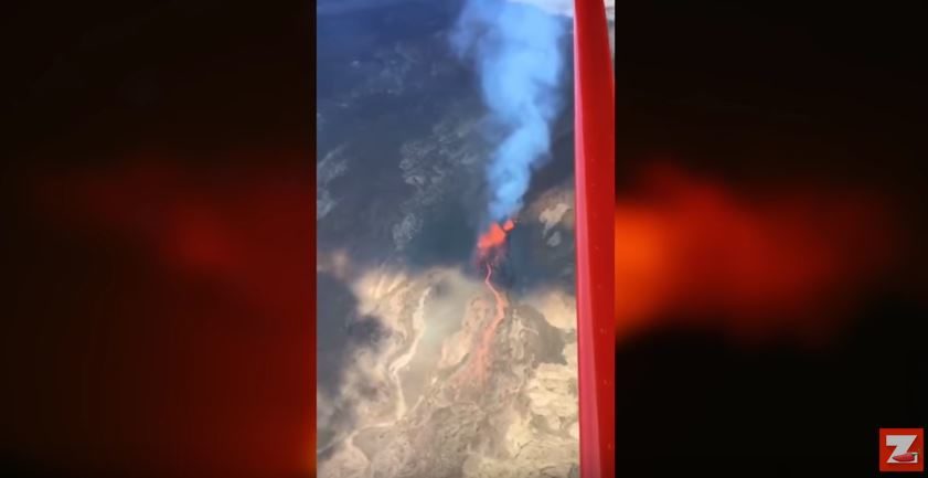 Reunion volcano eruption