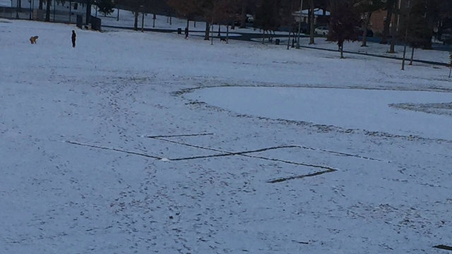 Swastika in New York park