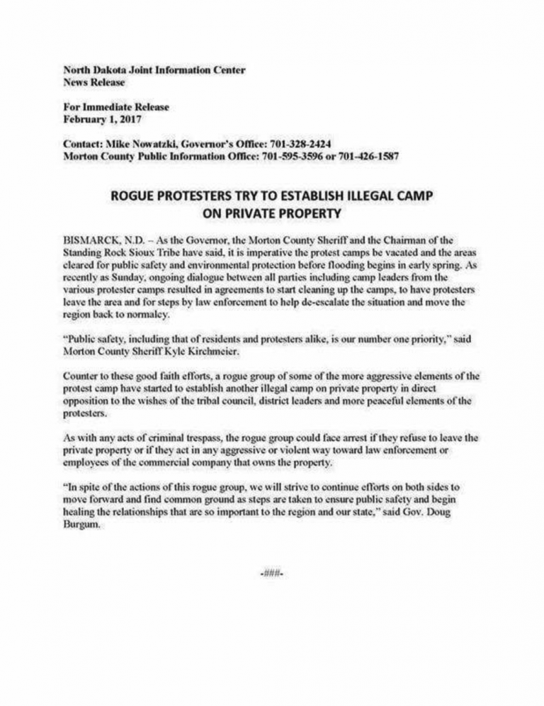 U.S. Army Corps of Engineers order standing rock