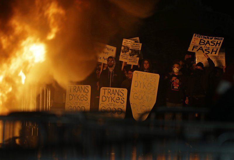 Click to enlarge milo berkeley protest riot