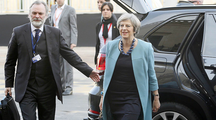 Click to enlarge British Prime Minister Theresa May