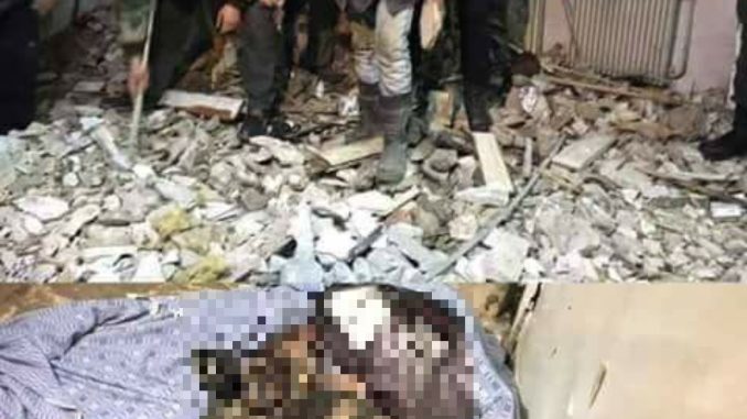 Click to enlarge destroyed Damascus Police Station