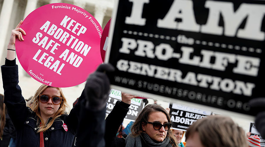 Click to enlarge pro-life pro-choice activists