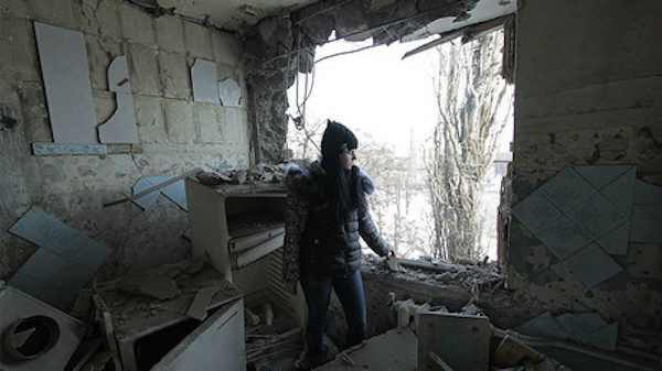 Donetsk civilian rubble