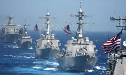 US Navy ships in the South China Sea