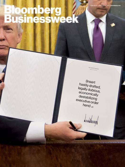 Click to enlarge This was Bloomberg’s way of commenting on Trump’s executive orders.
