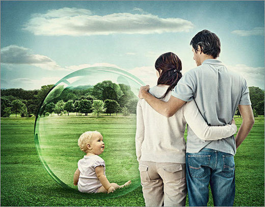 Click to enlarge child in a bubble