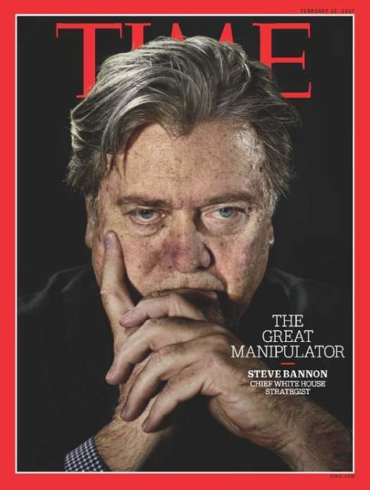 Stephen Bannon of Breitbart News, in a Machiavellian stare.