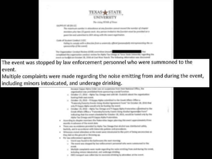Texas State suspension letter
