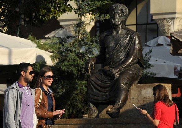 A statue of Aristotle