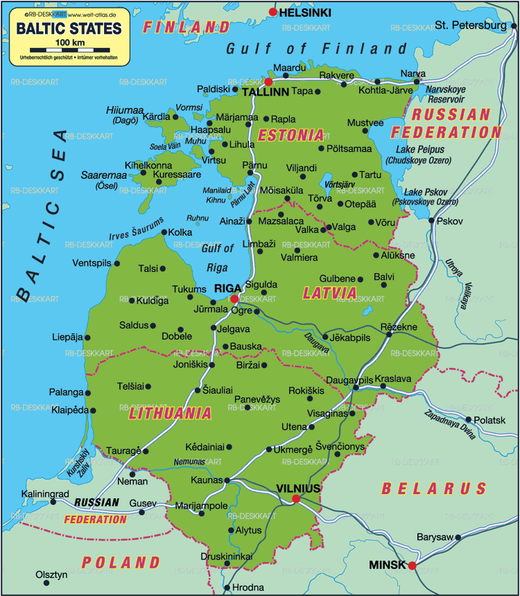 Baltic States map