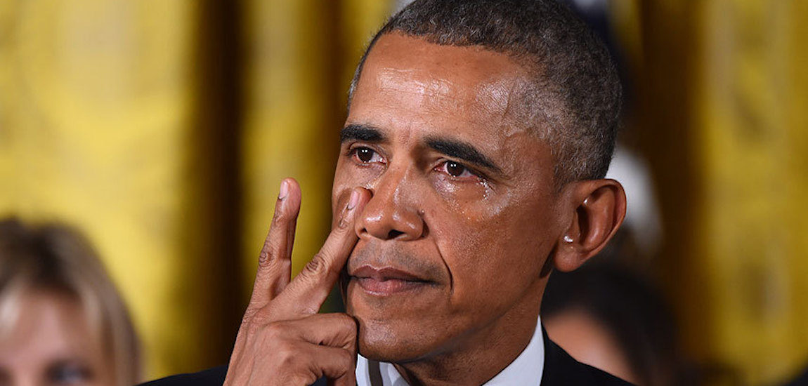 obama fake tears